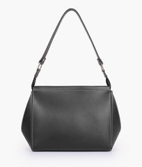 RTW Creation - Black suede trio twist handbag