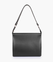 RTW Creation - Black suede trio twist handbag