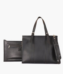 RTW Creation - Black weaved laptop bag with sleeve