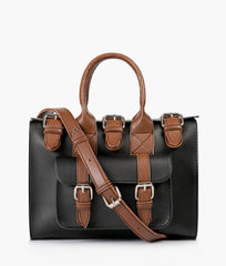 RTW Creation - Black with brown wilderness satchel bag