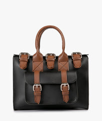 RTW Creation - Black with brown wilderness satchel bag