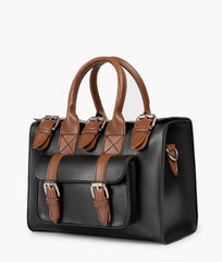 RTW Creation - Black with brown wilderness satchel bag