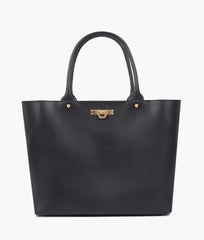 RTW Creation - Black zipper tote bag
