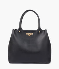 RTW Creation - Black zipper tote bag