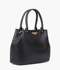 RTW Creation - Black zipper tote bag