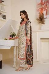 Gulbahar By Arha Eman Stitched Summer Suit-Bloom – Yellow 3 Piece Suit