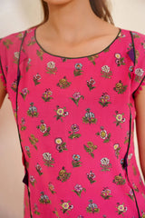 Gulbahar By Arha Eman Stitched Summer Suit-Blossom â€“ Pink Sleeveless Co ord