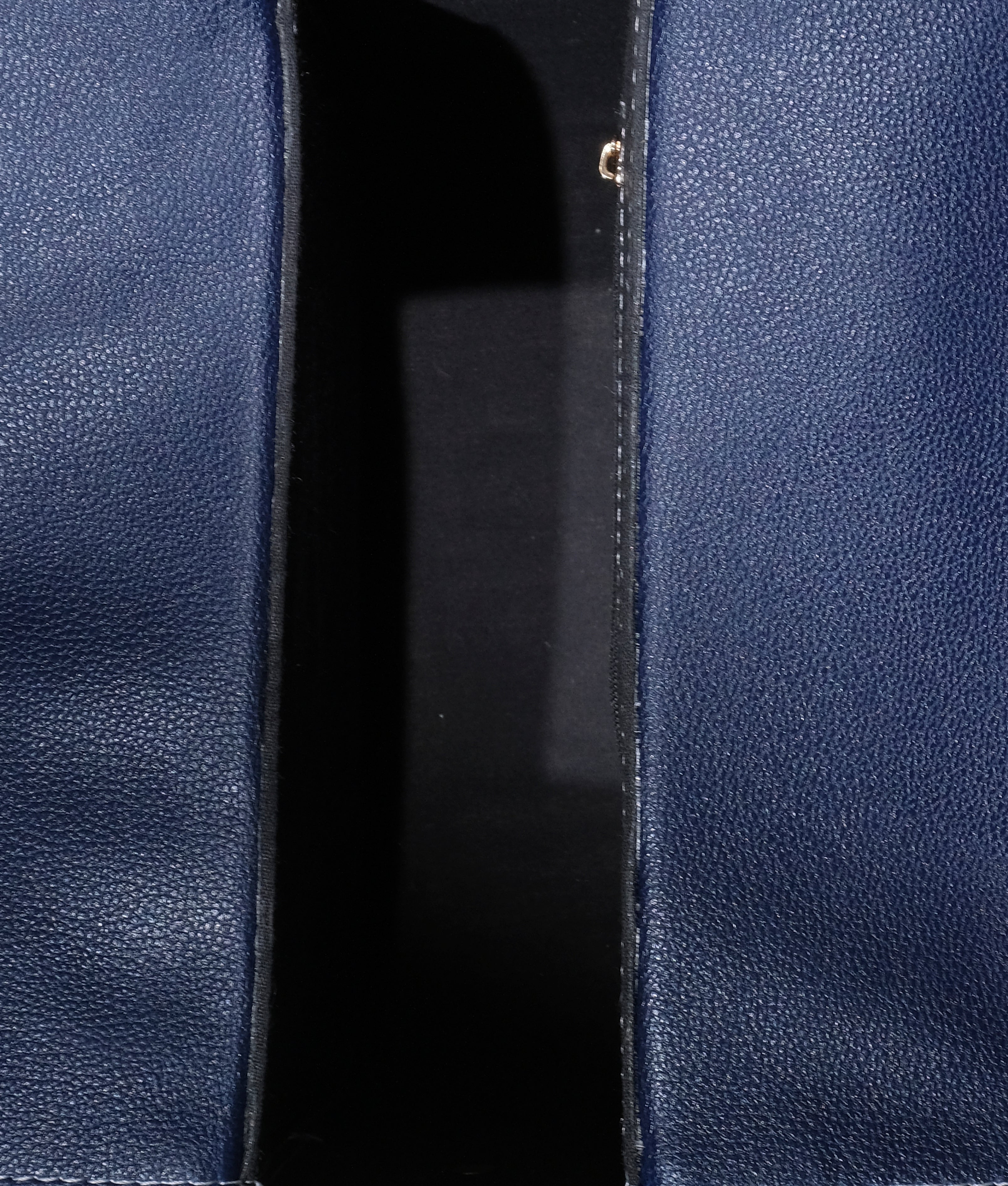RTW Creation - Blue and brown push-lock saddle bag