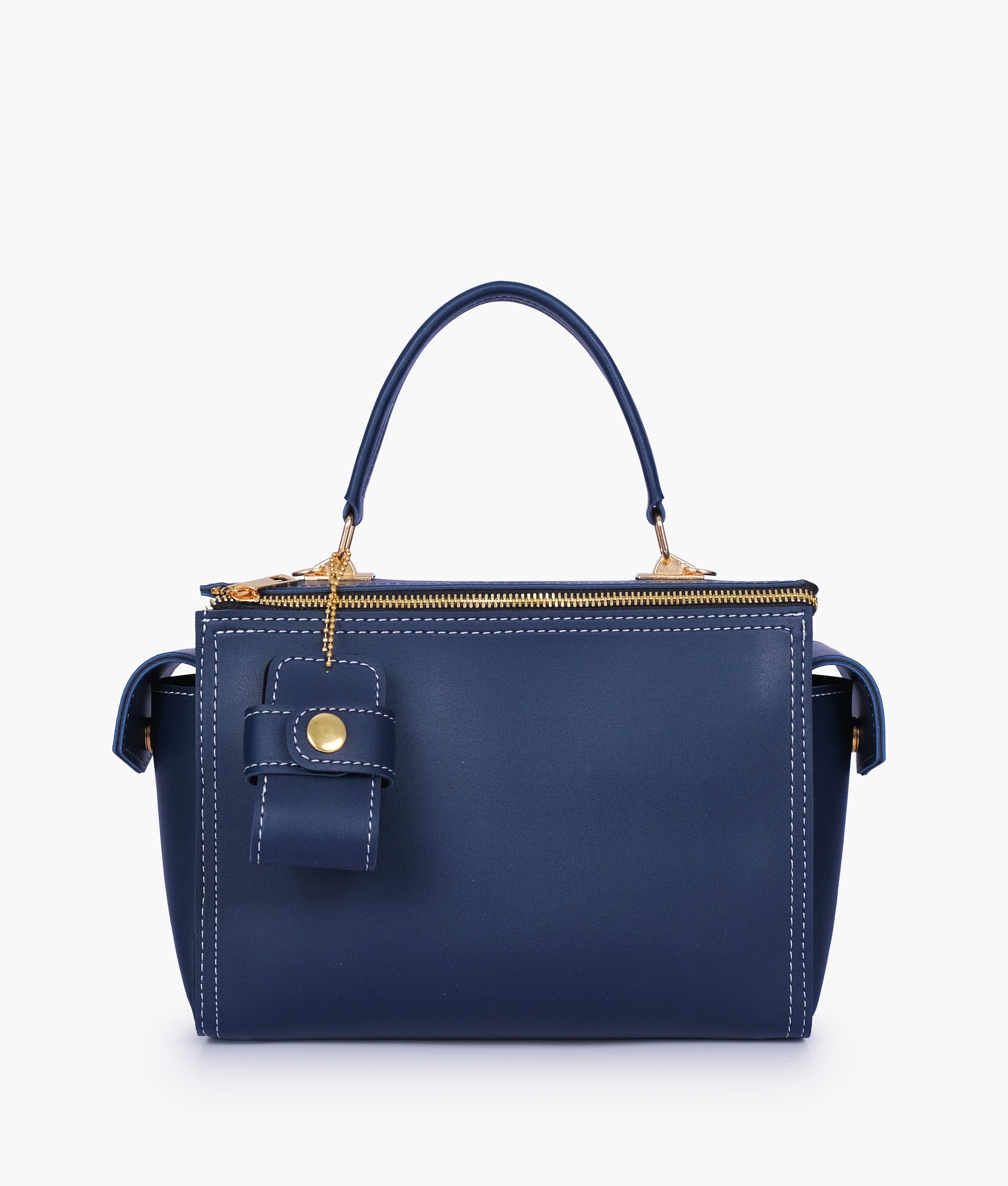 RTW Creation - Blue bowling bag with top-handle