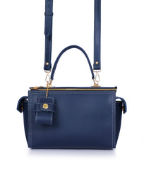 RTW Creation - Blue bowling bag with top-handle