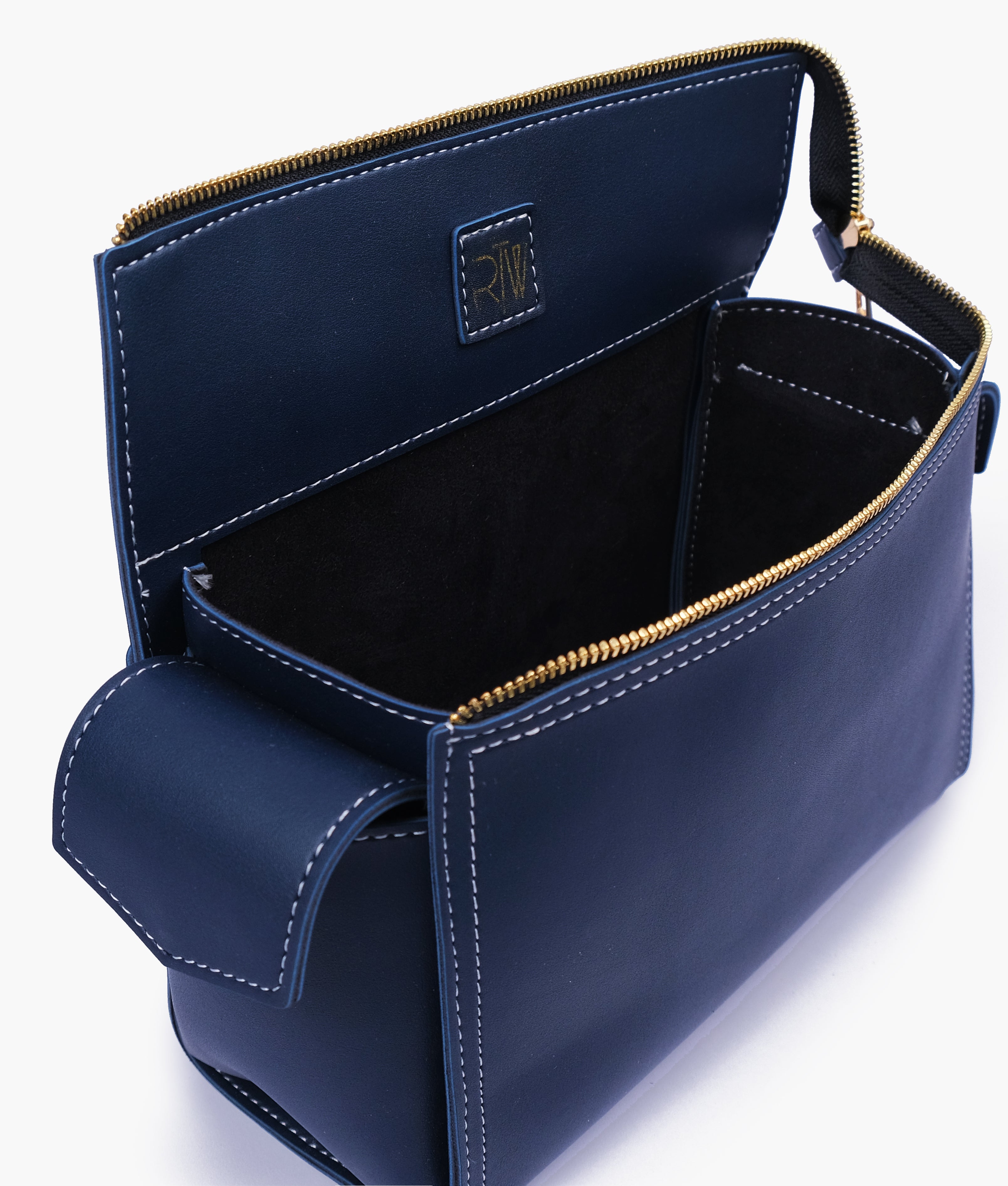 RTW Creation - Blue bowling bag with top-handle