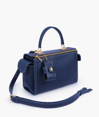 RTW Creation - Blue bowling bag with top-handle