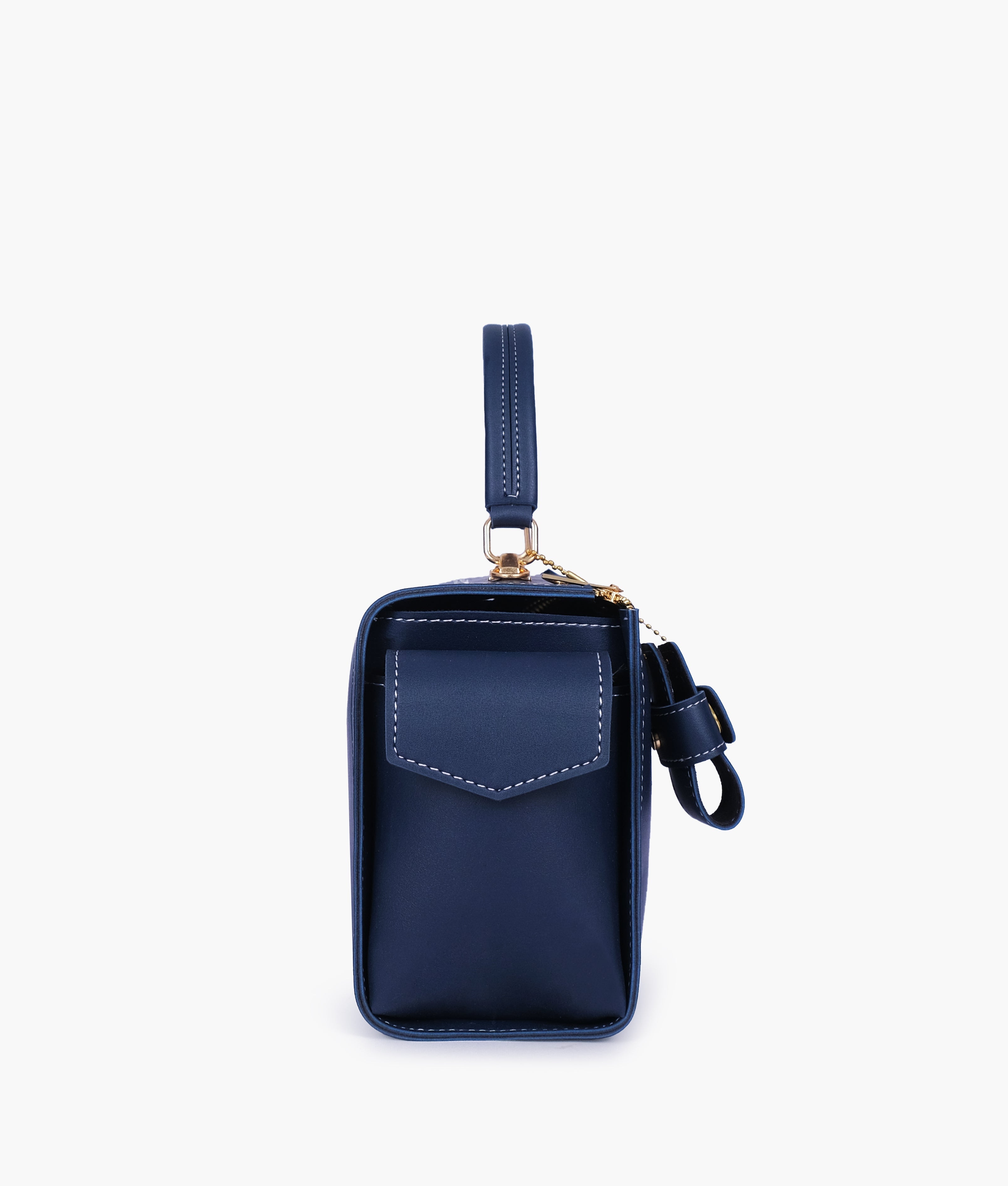 RTW Creation - Blue bowling bag with top-handle