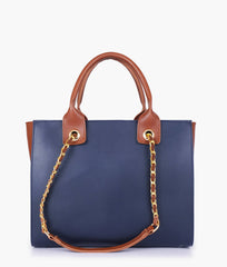 RTW Creation - Blue chain handle tote