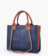 RTW Creation - Blue chain handle tote