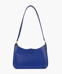 RTW Creation - Blue crocodile baguette bag