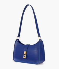 RTW Creation - Blue crocodile baguette bag