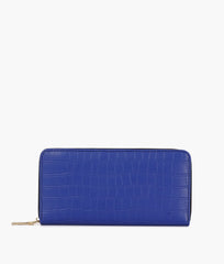 RTW Creation - Blue crocodile pattern wallet