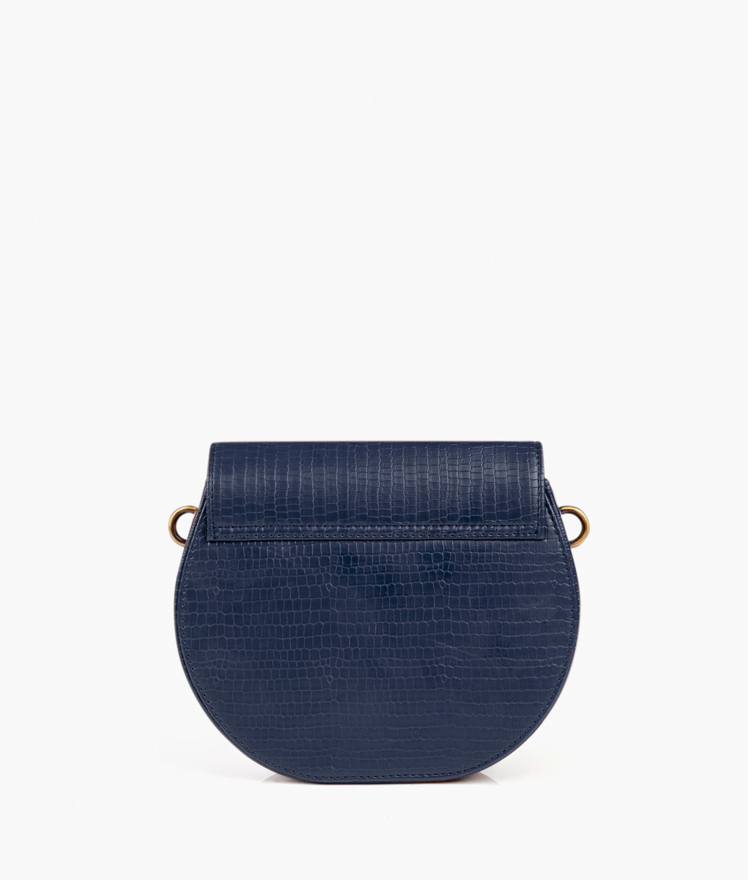 RTW Creation - Blue crocodile saddle bag