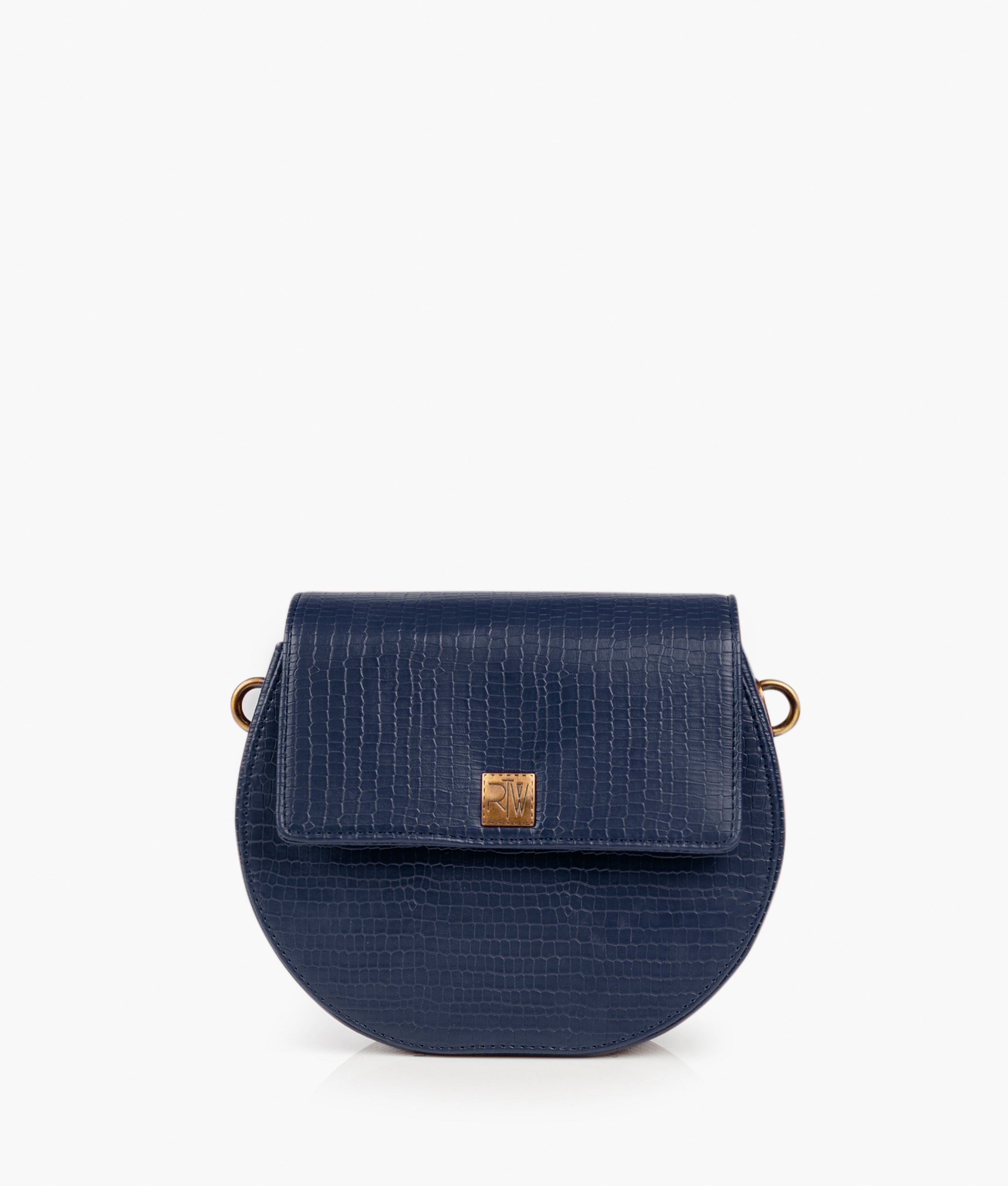 RTW Creation - Blue crocodile saddle bag