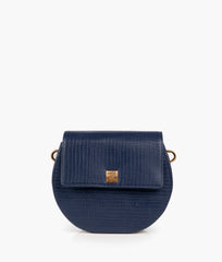 RTW Creation - Blue crocodile saddle bag