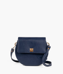 RTW Creation - Blue crocodile saddle bag