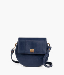 RTW Creation - Blue crocodile saddle bag