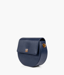 RTW Creation - Blue crocodile saddle bag
