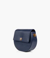 RTW Creation - Blue crocodile saddle bag