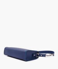 RTW Creation - Blue evening bag with chain handle