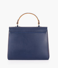 RTW Creation - Blue flap-over top-handle bag