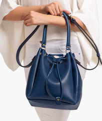 RTW Creation - Blue drawstring bucket bag