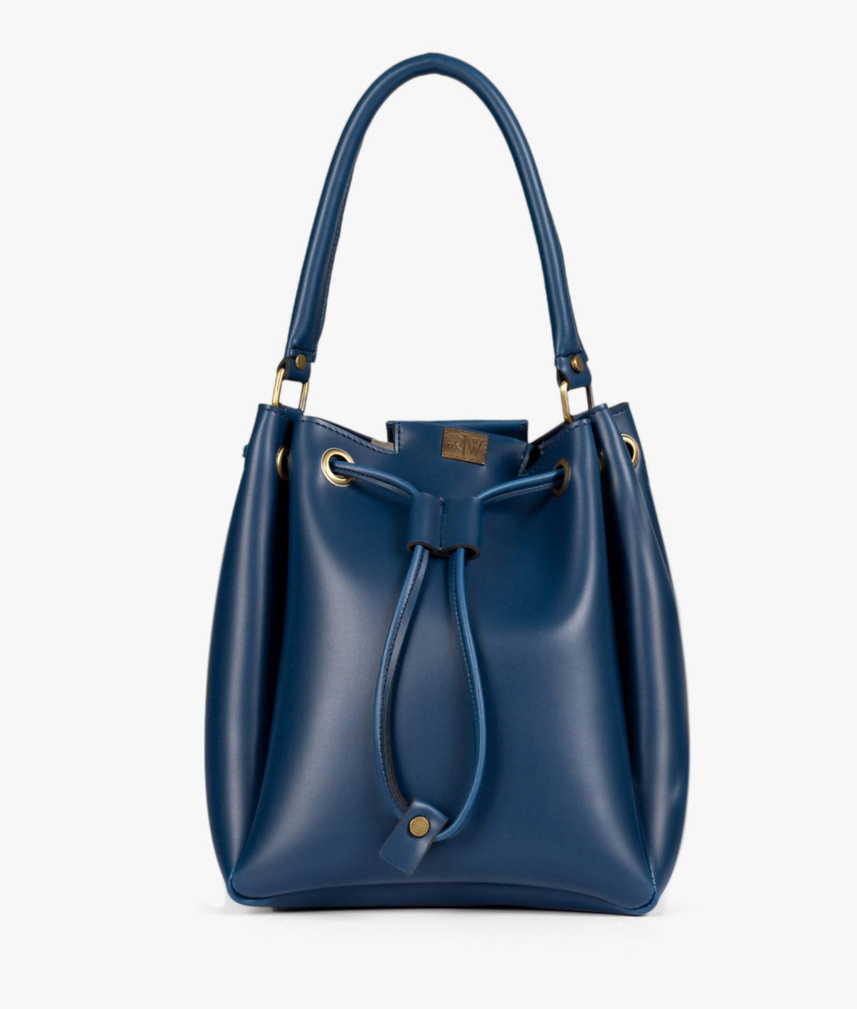 RTW Creation - Blue drawstring bucket bag