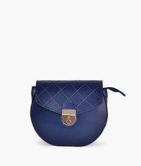 RTW Creation - Blue saddle bag with front lock