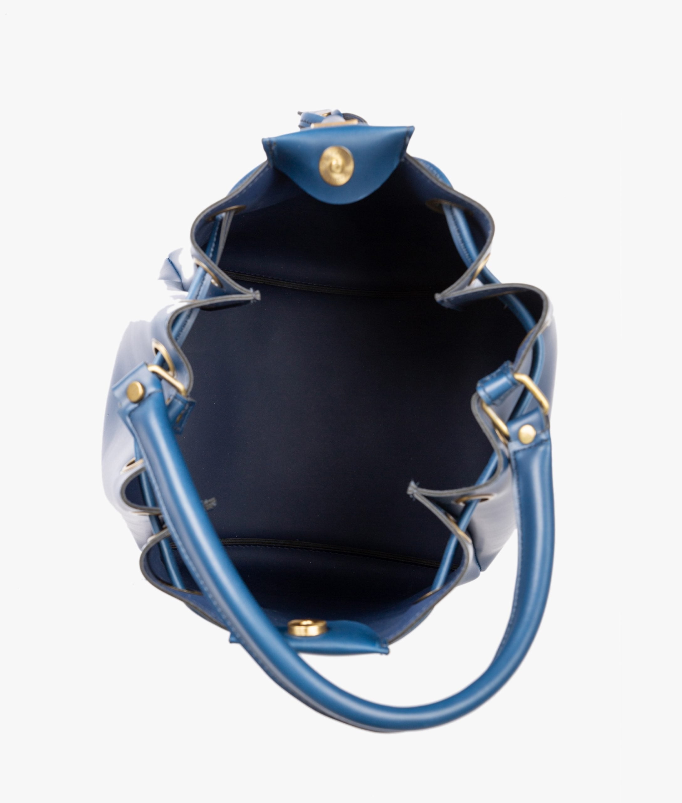 RTW Creation - Blue drawstring bucket bag