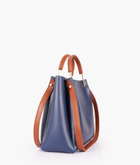RTW Creation - Blue metal handle tote bag