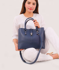RTW Creation - Blue multi-compartment shoulder bag