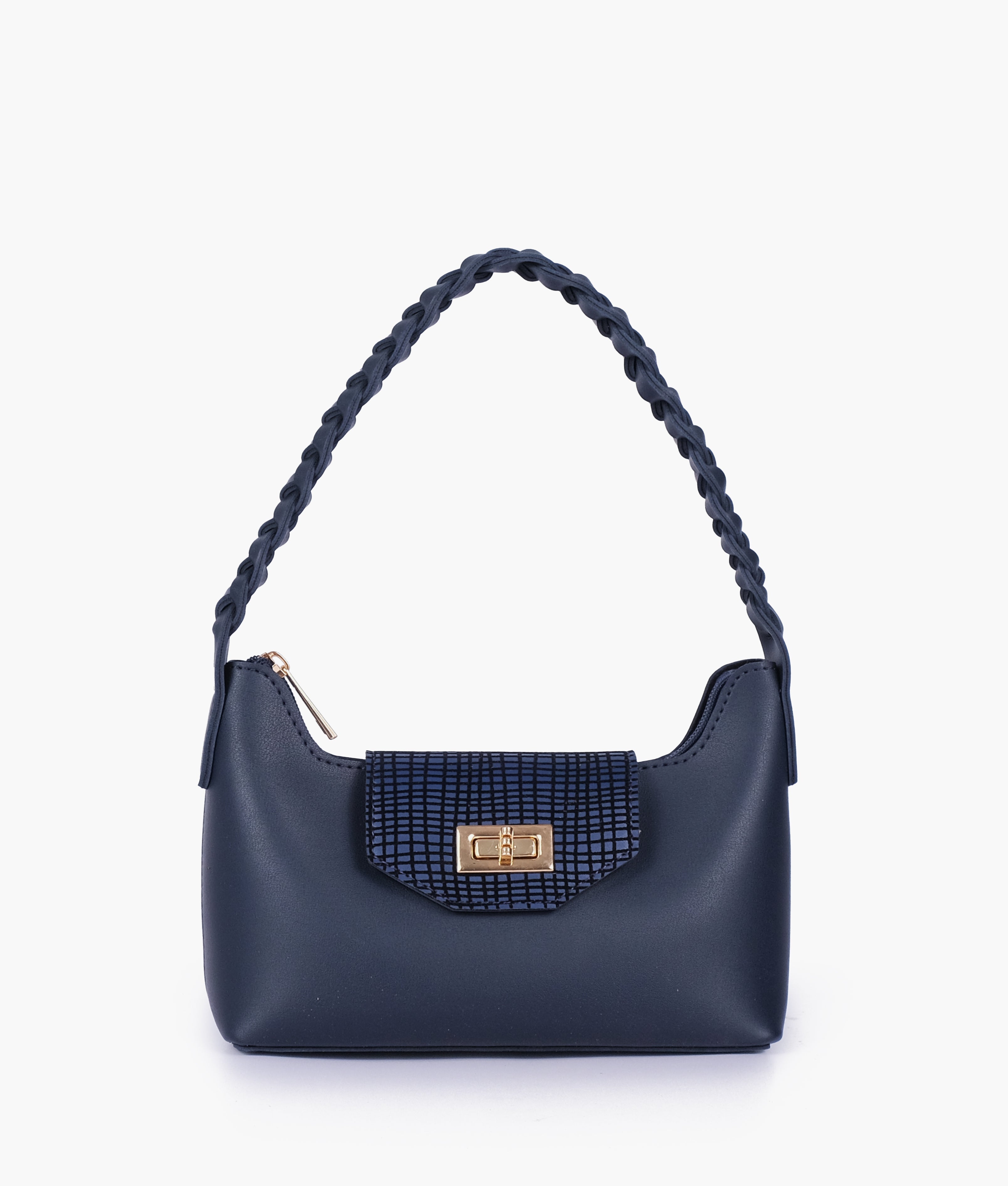 RTW Creation - Blue purse with braided strap