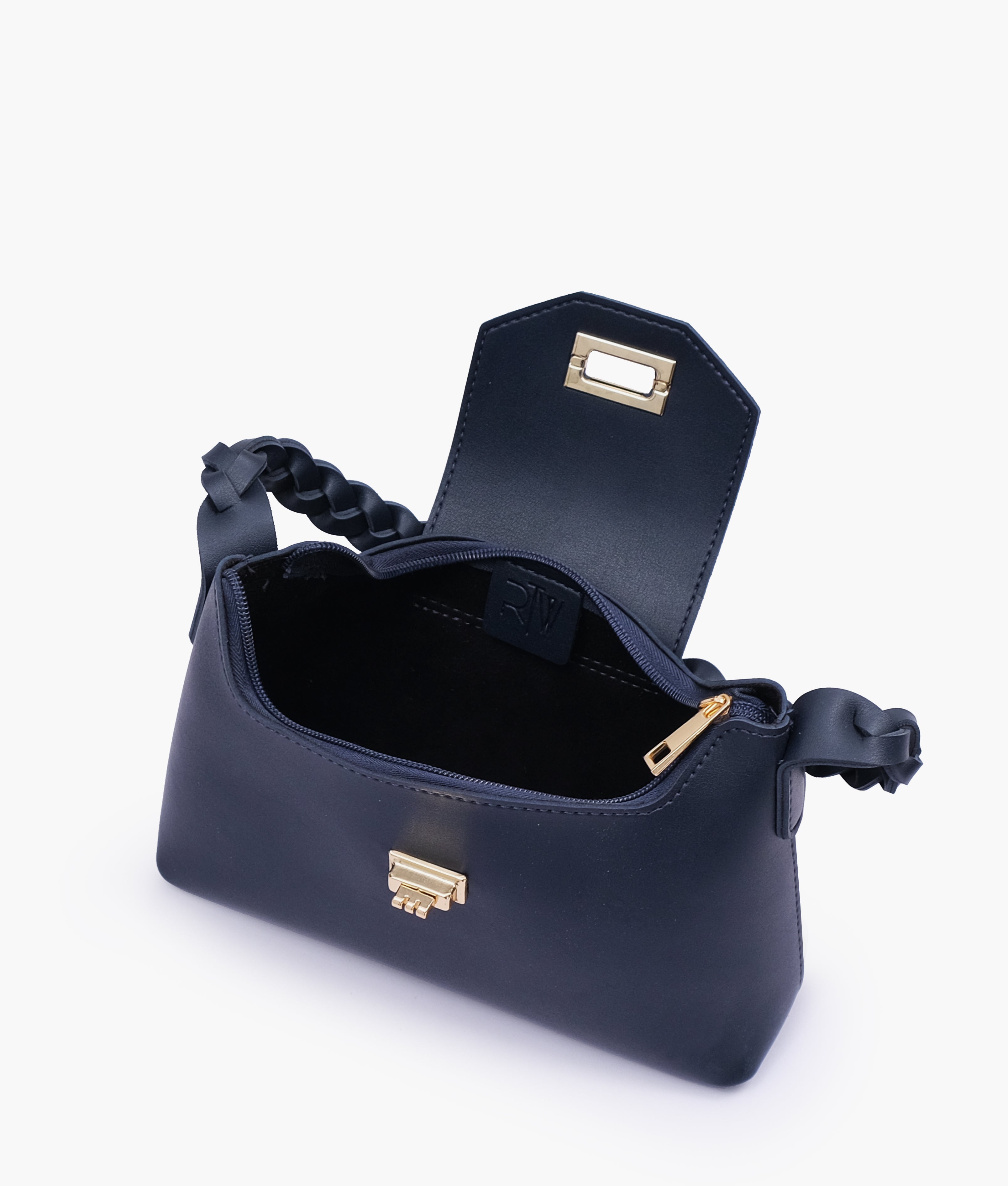 RTW Creation - Blue purse with braided strap
