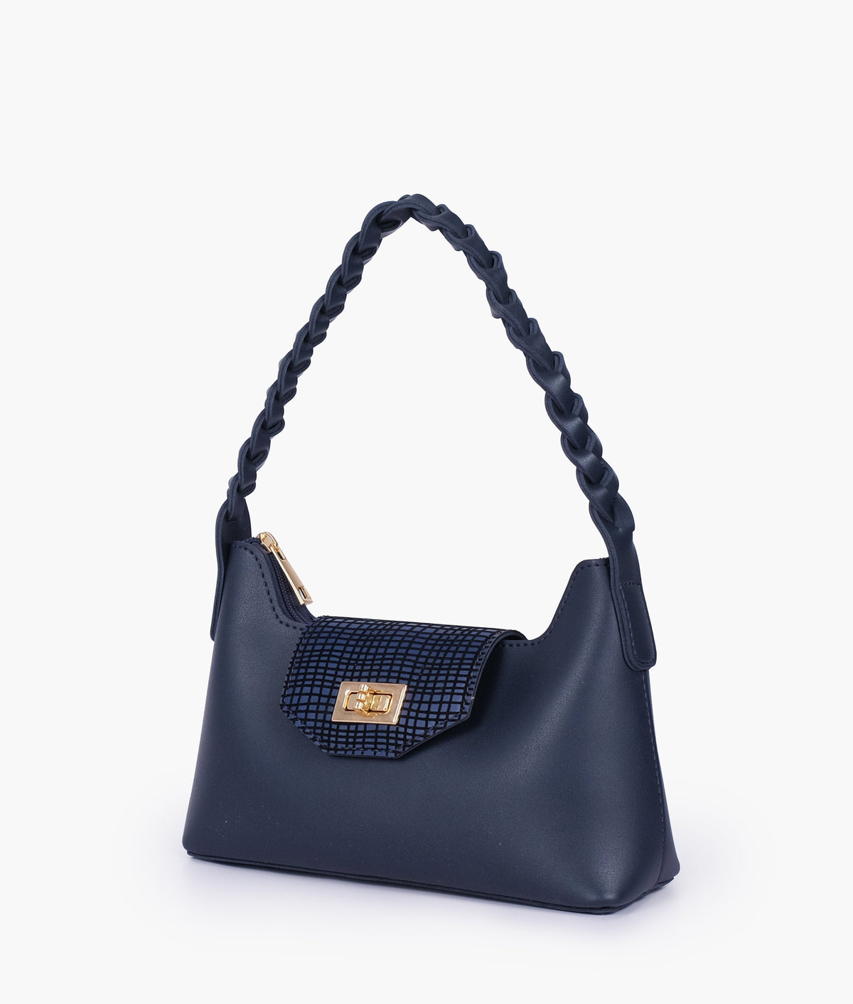 RTW Creation - Blue purse with braided strap