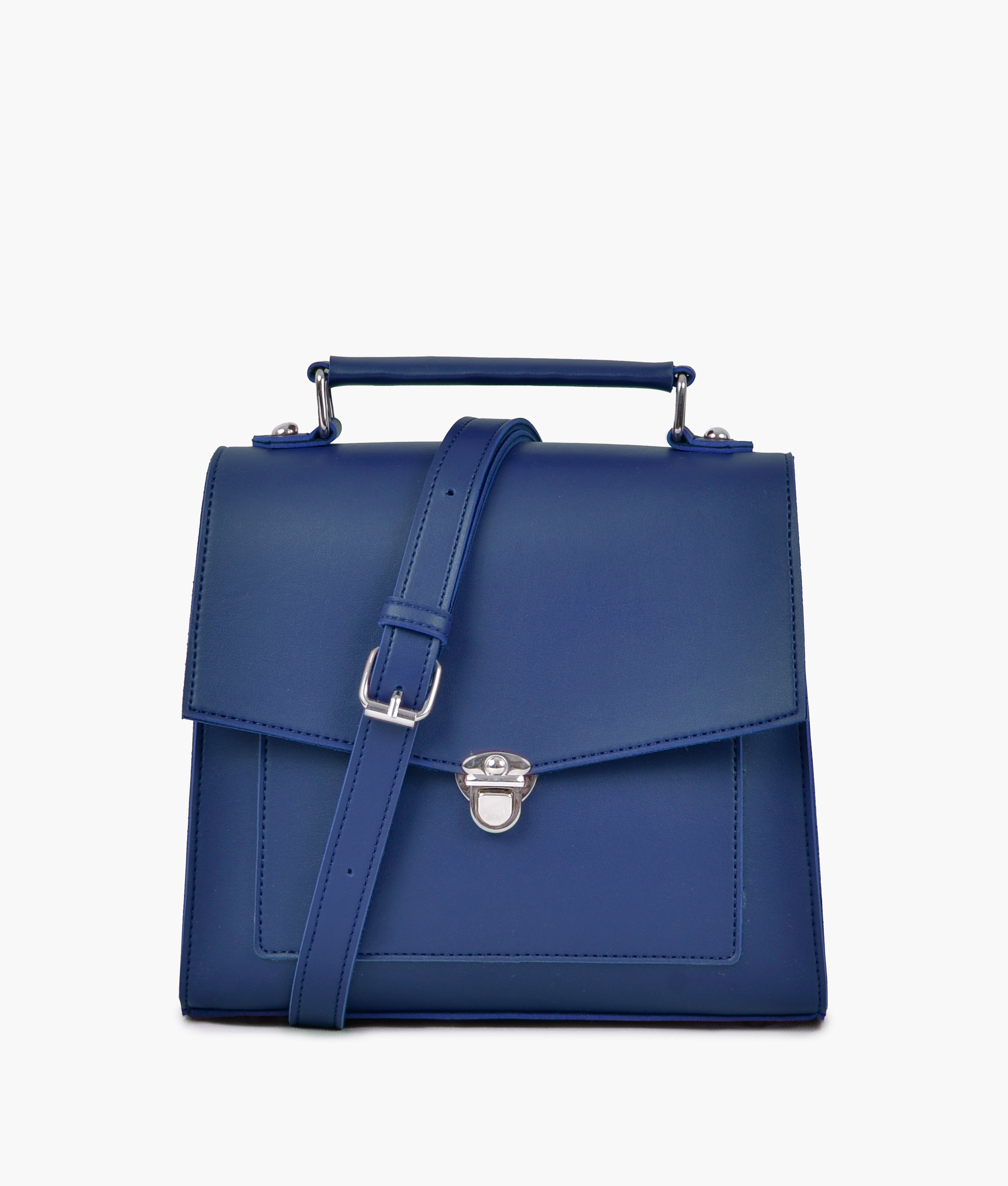 RTW Creation - Blue push-lock messenger bag