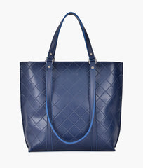 RTW Creation - Blue quilted tote bag