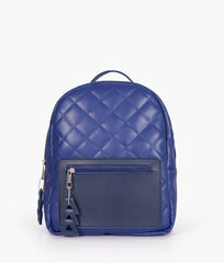 RTW Creation - Blue quilted mini backpack