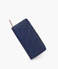 RTW Creation - Blue quilted pattern wallet