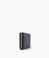 RTW Creation - Blue quilted pattern wallet