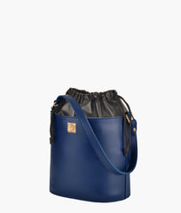 RTW Creation - Blue top-handle bucket bag