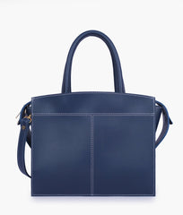 RTW Creation - Blue trapeze top-handle bag