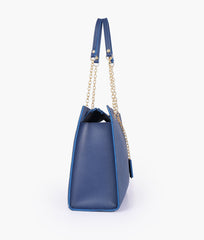 RTW Creation - Blue zig-zag pattern tote