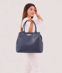 RTW Creation - Blue zipper tote bag