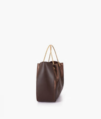 RTW Creation - Bronze metallic handle shoulder bag